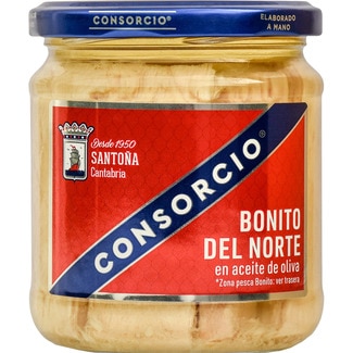 bonito del norte en aceite de oliva frasco 195 g neto escurrido - Consorcio