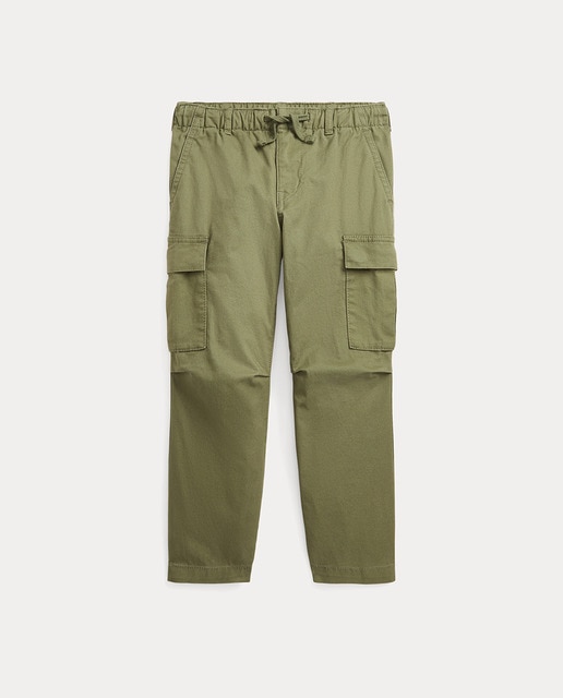 Imagen 0 de Pantalón cargo de niño en verde slim fit