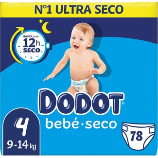 Fraldas Bebé Seco Tamanho 4 embalagem 78 - Dodot