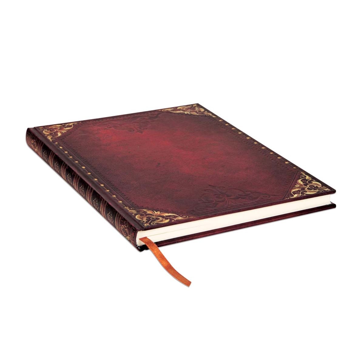 Libreta Ultra Rayado Horizontal Cierre con Banda Elástica Glam Urbano Paperblanks Burdeos Burdeos-3