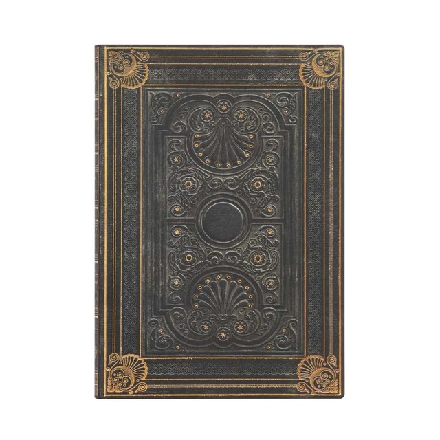 Imagen 0 de Libreta Flexi Midi Rayado Horizontal Nocturno Paperblanks Dorados y Verdes