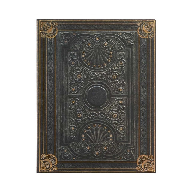 Imagen 0 de Libreta Flexi Ultra Rayado Horizontal Nocturno Paperblanks Dorados y Verdes