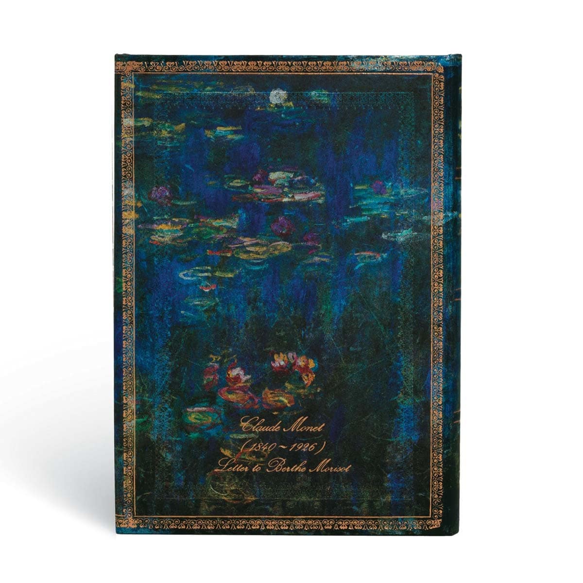 Libreta Midi Rayado Horizontal Cierre con Solapa Magnética Monet (Nenúfares)-Carta a Morisot Paperblanks Azules Azul-4
