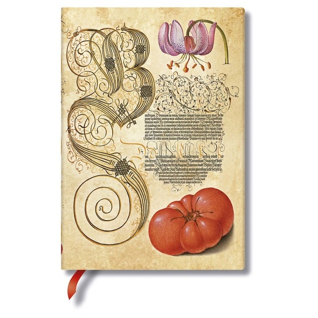 Imagen 0 de Libreta Flexi Midi Rayado Horizontal Lirio y Tomate Paperblanks Multicolor