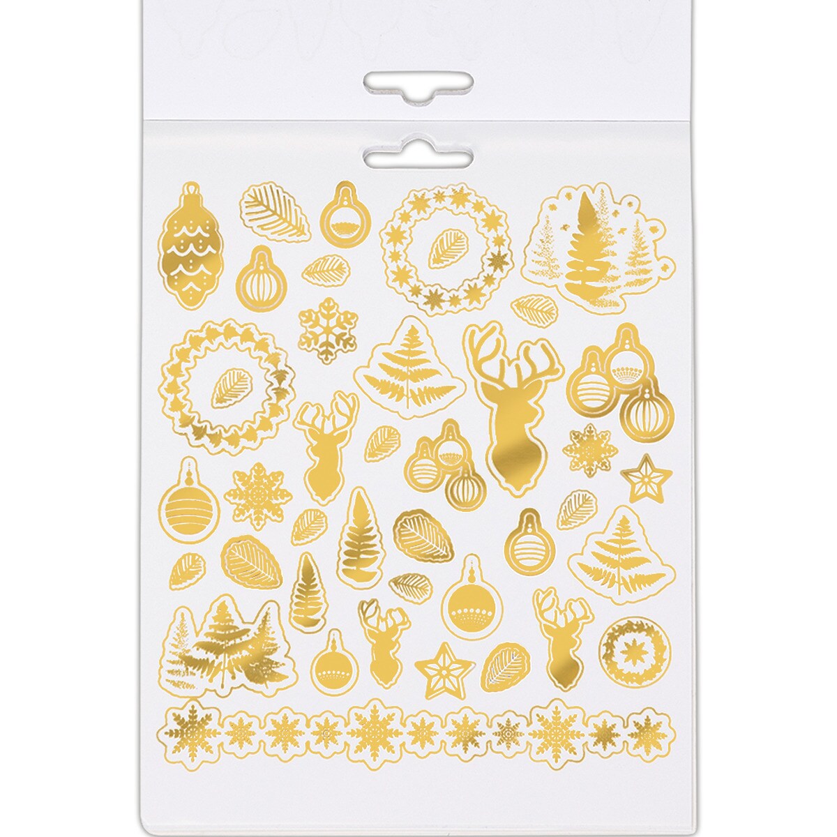 Caderno com 388 Autocolantes Natalícios By Toga - Dourado Dourado / Branco-2
