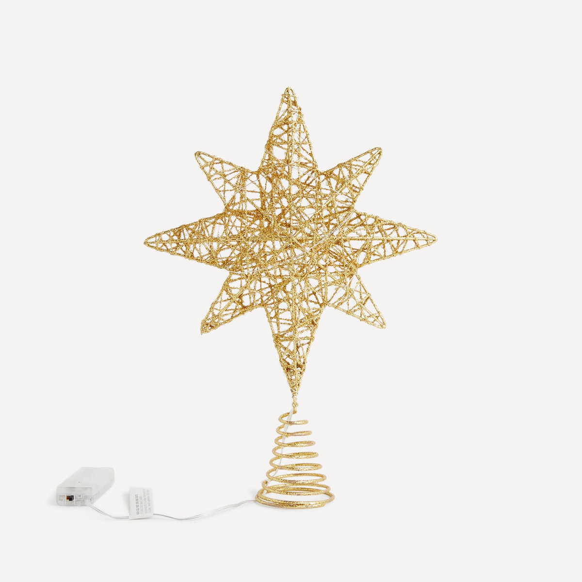 Tope de árbol Estrella con luz Navidad El Corte Inglés Oro-1