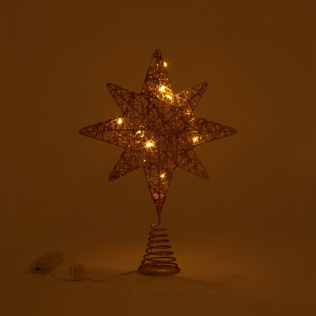 Tope de árbol Estrella con luz Navidad El Corte Inglés Oro-2