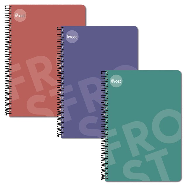 Imagen 0 de Pack 3 Cuadernos Espiral Folio Tapa Blanda 80H Frost Surtidos