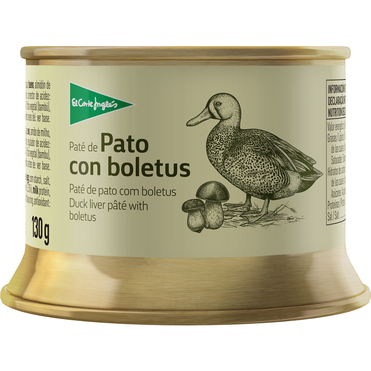 paté de pato con boletus lata 130 g