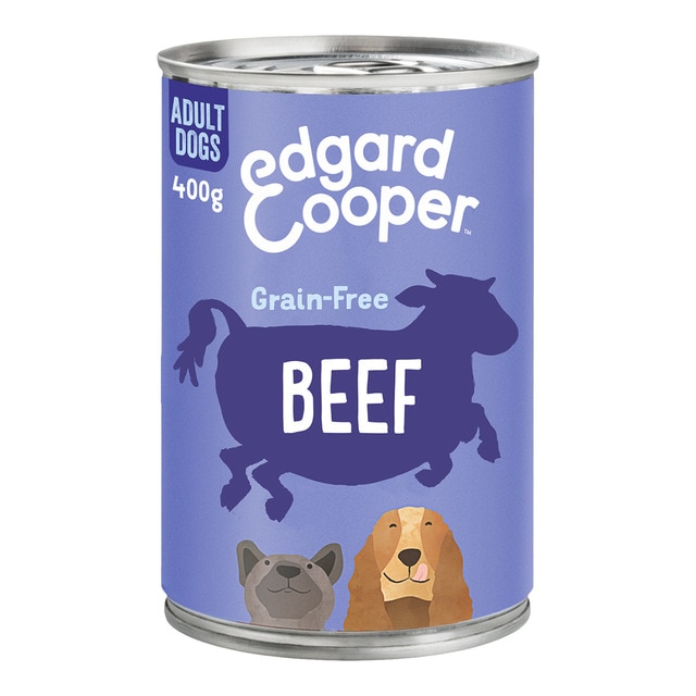 Imagen 0 de Comida húmeda para perros adultos Pequeños Medianos y Grandes Edgard & Cooper paté vacuno 400 g