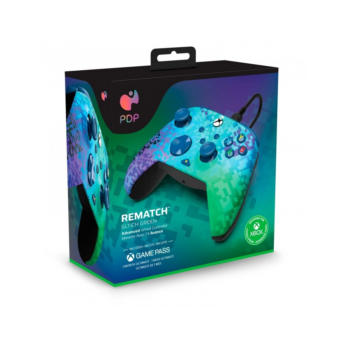 Comando com Cabo Rematch Glitch Green - Licenciado por Xbox Series X 4