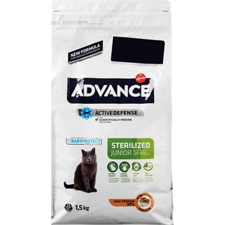 Ração para Gato Pequeno Esterilizado com Frango e Arroz embalagem 1,5 kg - Advance