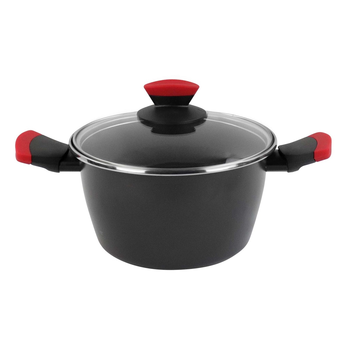 Olla con tapa acero esmaltado Kilauea Magefesa Rojo-1