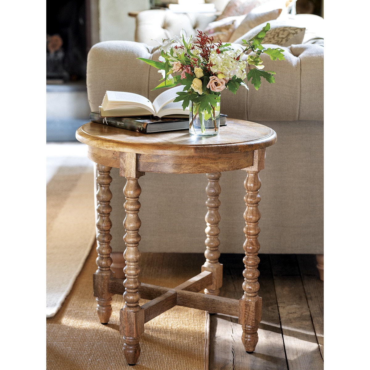 Mesa auxiliar de madera mango Bianca El Corte Inglés Natural-8