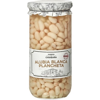 alubia blanca plancheta cocida frasco 660 g - Huerta De Carabaña