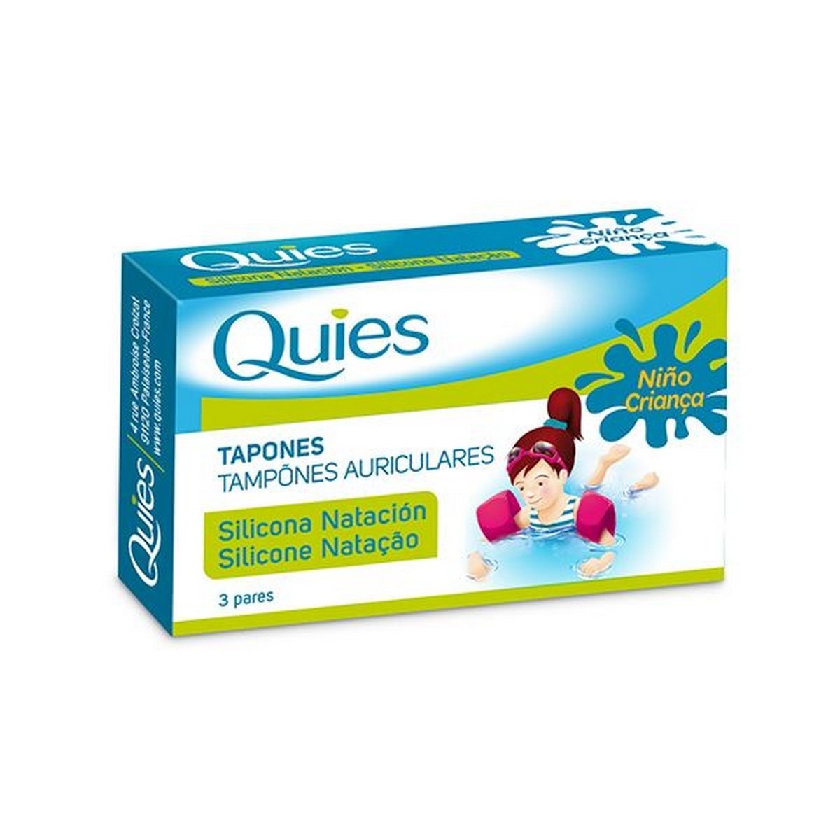 Tampões Auriculares Silicone Criança - 3 pares 1