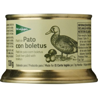 Paté de Pato com Boletus lata 130 g - El Corte Inglés