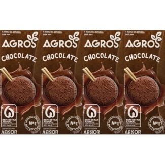 Leite Chocolate Pack 4 embalagem 200 ml - Agros