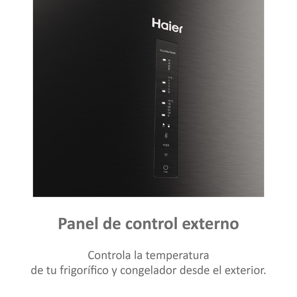 Frigorífico Combi Haier Total No Frost con WIFI 2 D - HDW3620DNPD Dark inox-13