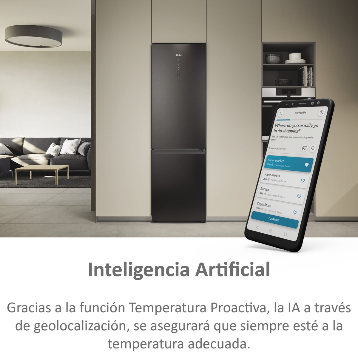 Frigorífico Combi Haier Total No Frost con WIFI 2 D - HDW3620DNPD Dark inox-8