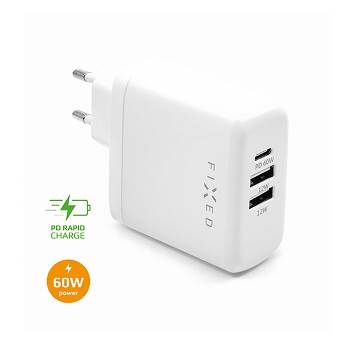 Imagem 0 de Carregador de Viagem USB-C , 2xUSB 60W