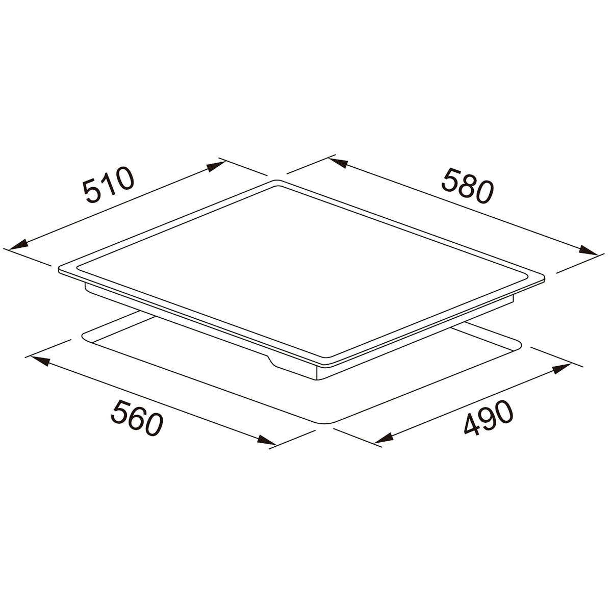 Placa vitrocerámica Franke 1080669349 con 4 zonas de cocción Negro-2