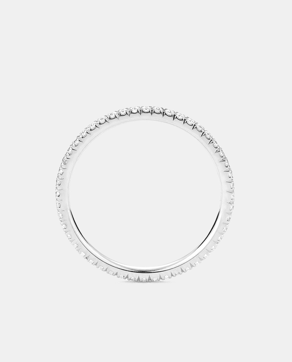 Aliança de Ouro e Diamantes Branco-2