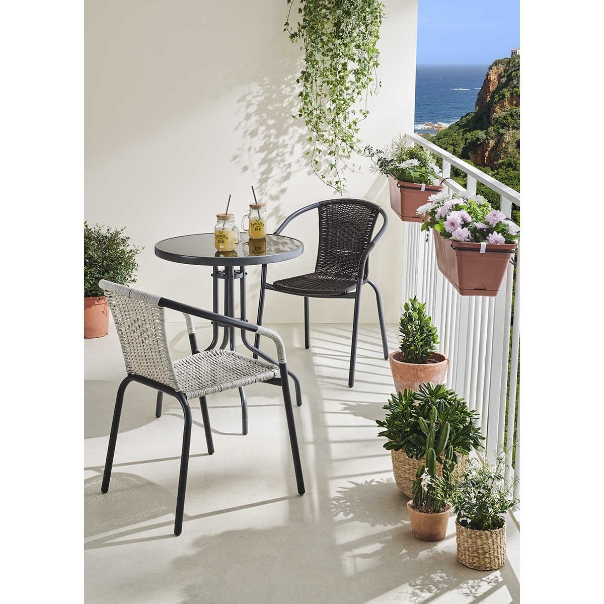 Sillón de balcón con estructura antracita Timor Basics El Corte Inglés Antracita / Gris-5