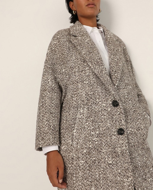 Imagen 0 de Abrigo largo en mezcla de lana