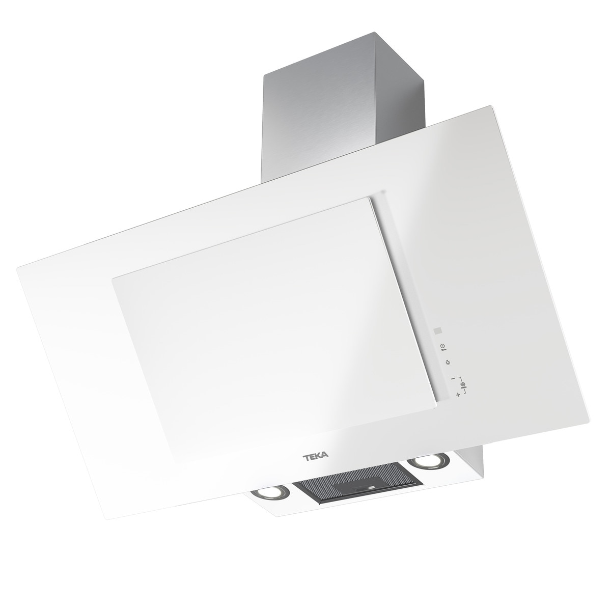 Campana decorativa vertical Teka DVT PRO 98780 90 cm, de aspiración perimetral Cristal / Blanco-2