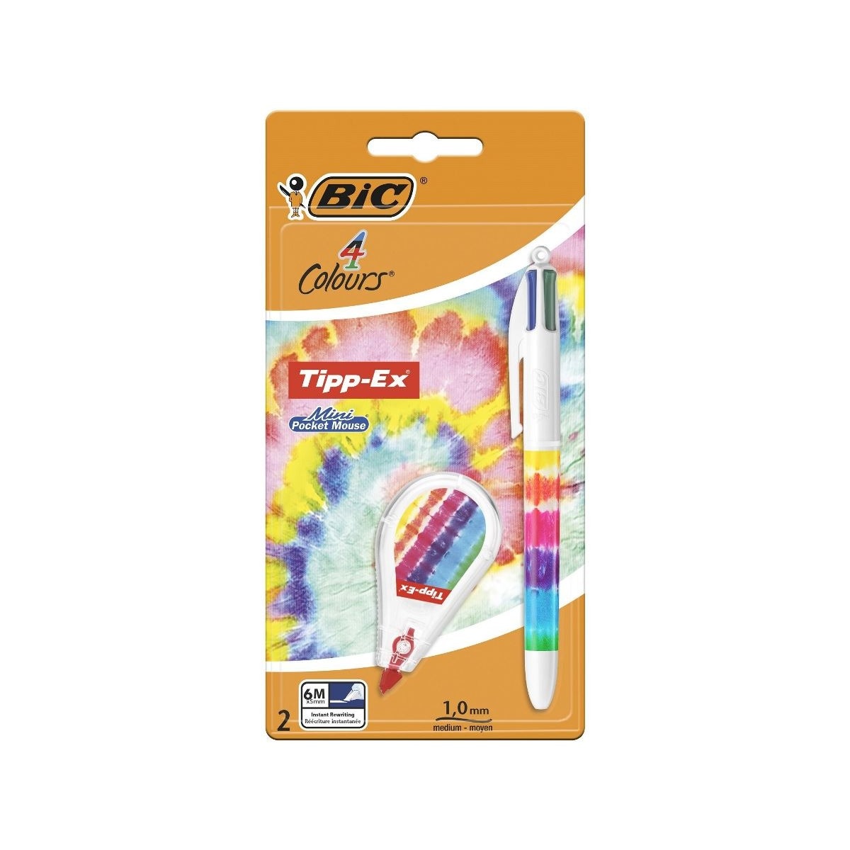 Imagem 0 de Esferográfica 4 Cores Bic Tie Dye + Corretor Tipp-Ex