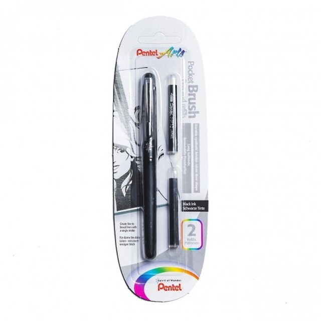 Imagem 0 de Blister de Caneta Pincel Pentel com 2 Recargas