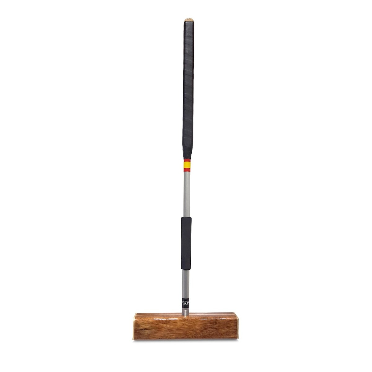 Martelo de Croquet Clássico The Brass Spot Federação Espanhola de Croquet com Cabeça de 28 cm de Sapelly, Topo de Latão e Cabo de Alumínio Castanho-2
