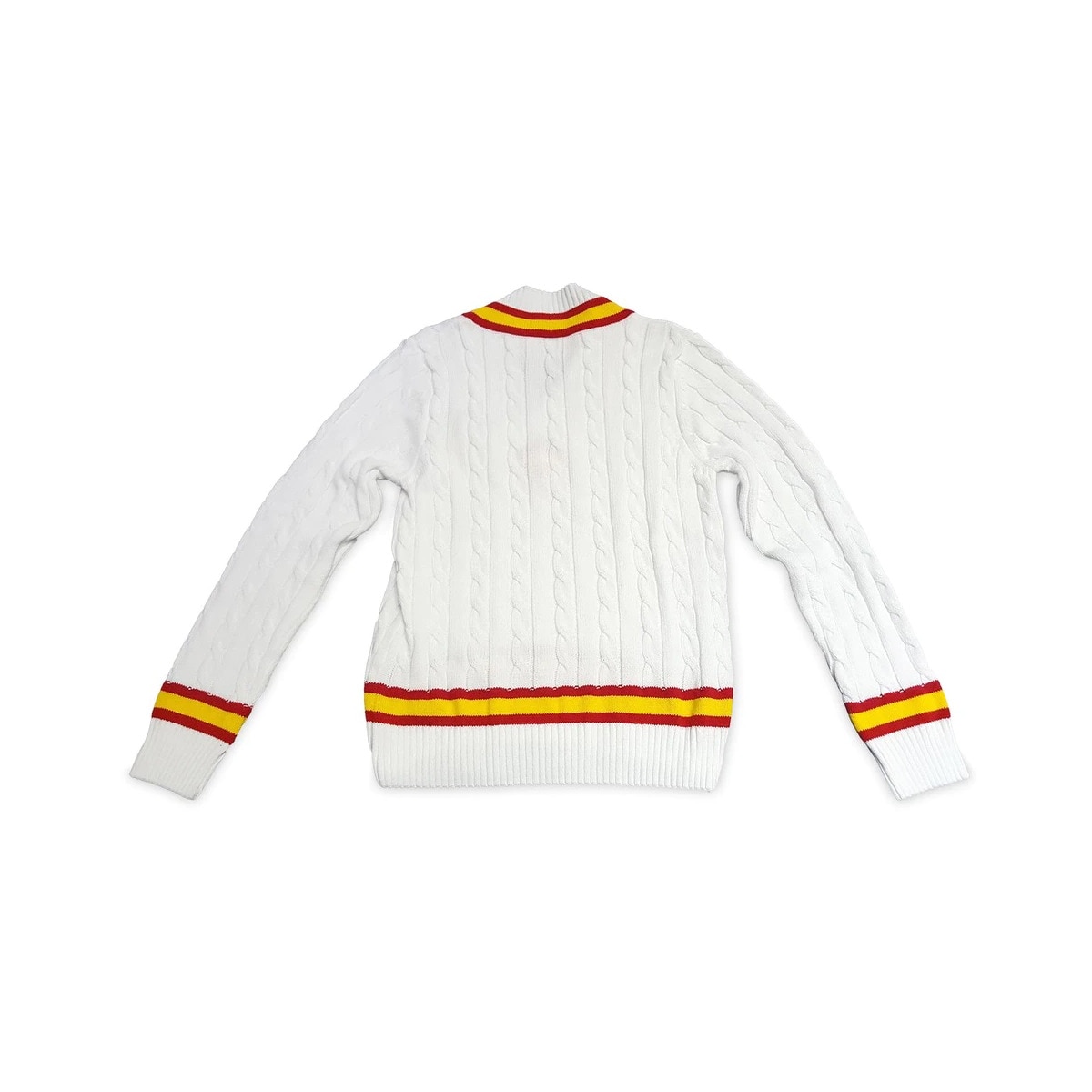 Camisola de Malha de Croquet de Mulher Branco-2