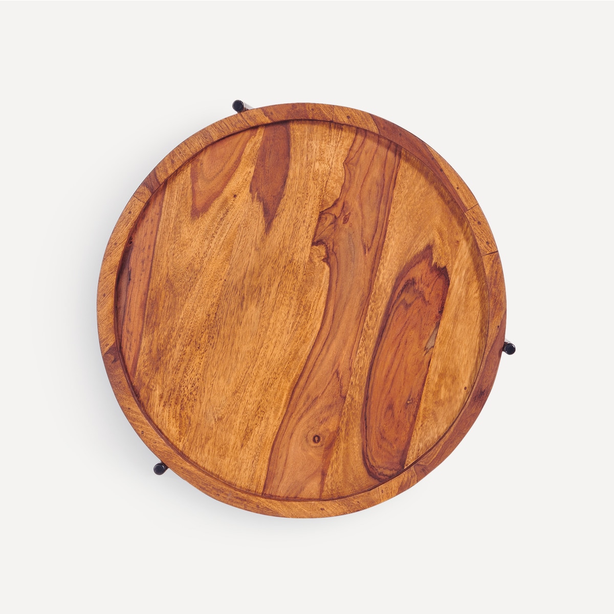 Mesa Auxiliar Redonda Belice Natural / Preto-2