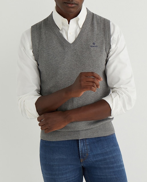 Imagen 0 de Chaleco de punto hombre gris