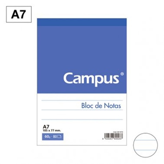 Imagem 0 de Bloco de Notas Perfurado A7 Campus