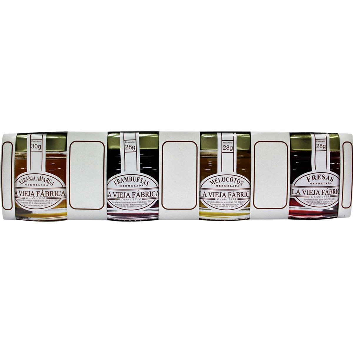 mermeladas surtidas pack 4 tarro 28 g