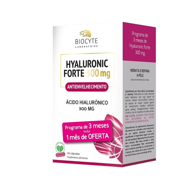 Imagem 0 de Suplemento Alimentar Hialuronic Forte 300 mg - 3x30 cápsulas