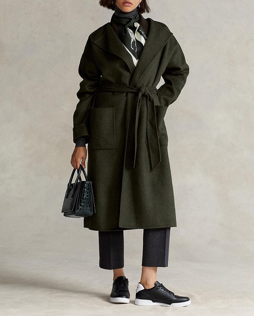 Imagen 0 de Abrigo de mujer cruzado con bolsillos