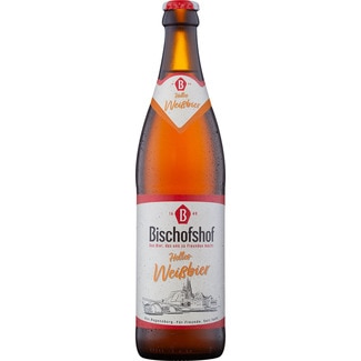 Hefe-Weissbier Hell cerveza rubia de trigo alemana botella 50 cl - Bischofshof