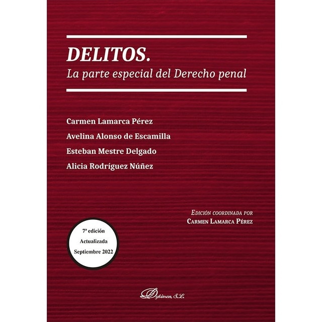 Delitos. La parte especial del derecho penal 1