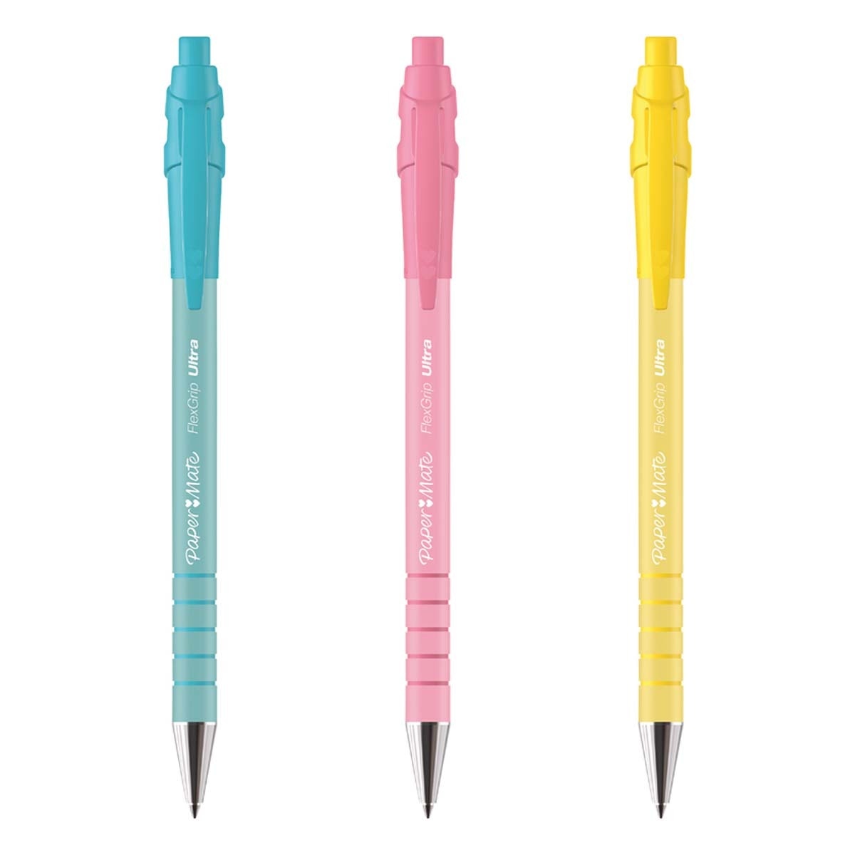 Paquete de 5 bolígrafos flexgrip ultra pastel con tinta azul Papermate Multicolor-2