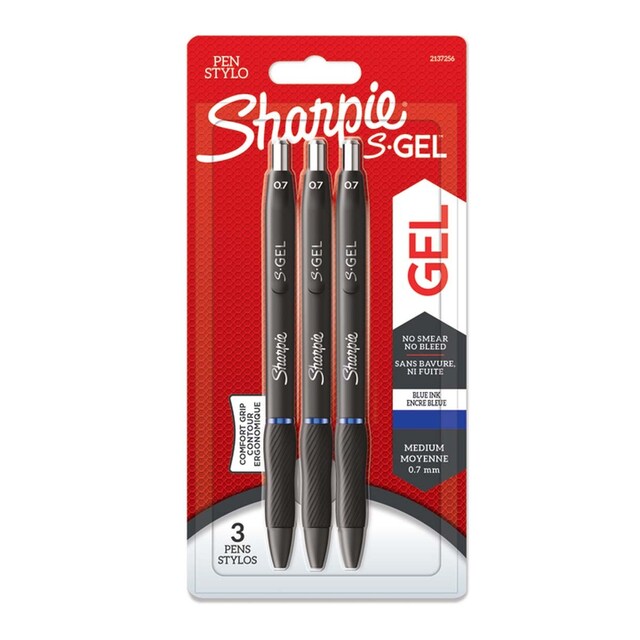 Imagen 0 de Pack de 3 bolígrafos gel Sharpie gel tinta azul