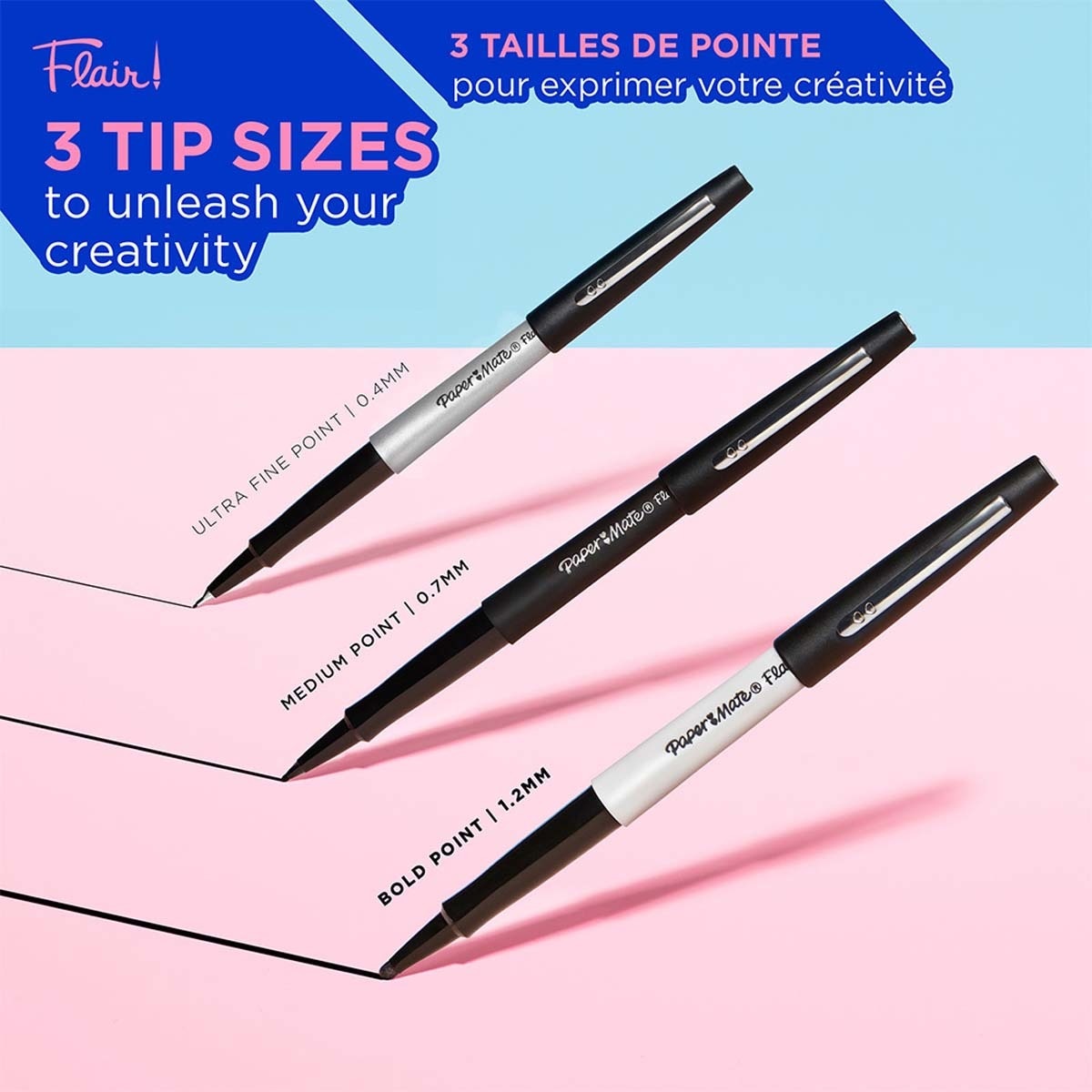 Pack de 6 rotuladores flair Bold con punta ancha Papermate Multicolor-5