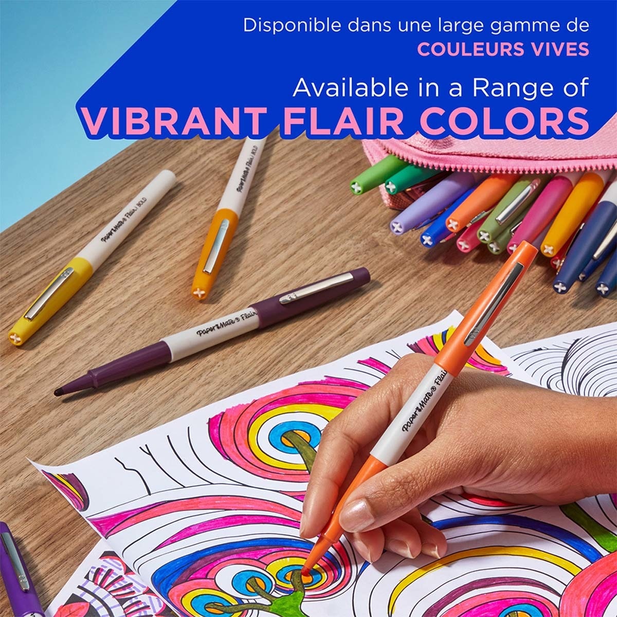 Pack de 6 rotuladores flair Bold con punta ancha Papermate Multicolor-4