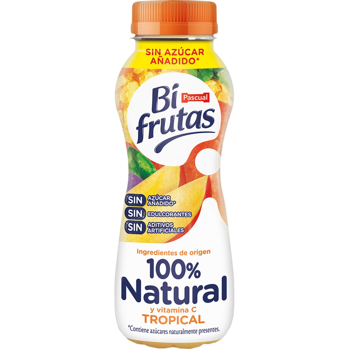 bebida de zumo de frutas Tropical con leche desnatada a partir de concentrado botella 240 ml
