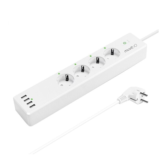 Imagem 0 de Extensão Inteligente WiFi 4 Tomadas + 4 Portas USB