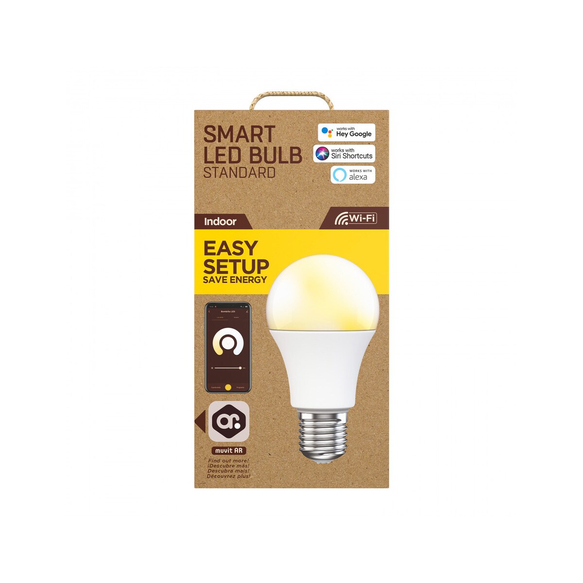 Lâmpada inteligente CCT A60 E27/8W/806lm D60*H108 5