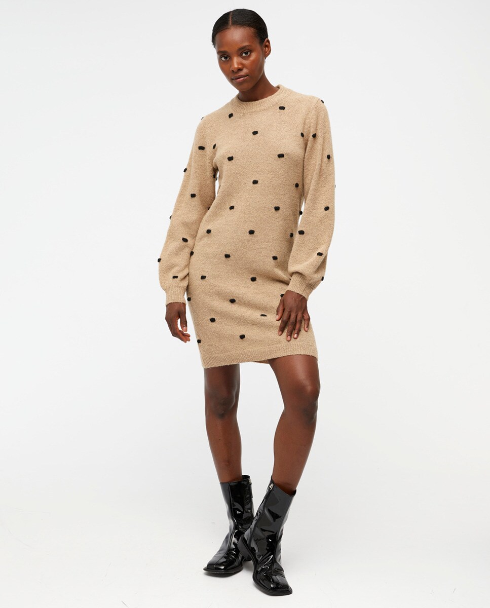 Robe courte à manches ballon